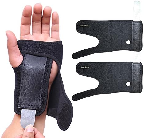 KIROLAK Wrist Support with Splint, Arthritis Sprains Strain Hand Brace with Removable Splint for Sport Safety and Recovery