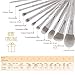 ENERGY Makeup Brush Set Marble Premium Synthetic 11PCs Kabuki Make up Brushes Kit For Powder Contour Foundation Eyebrow Eye shadow with Case Ideal Christmas Gift for Girls Kids