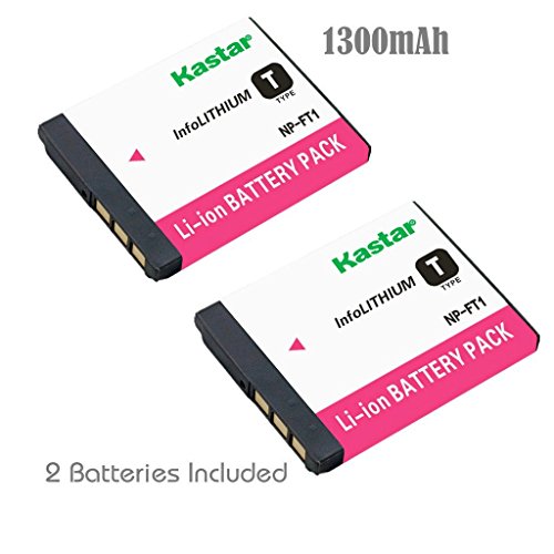 Kastar NPFT1 Battery 2 Pack for Sony NP-FT1 Sony DSC-L1 DSC-M1 DSC-M2 DSC-T1DSC-T3 DSC-T3/B DSC-T3S DSC-T5 DSC-T5/B DSC-T5/NDSC-T5/R DSC-T9 DSC-T10 DSC-T10/B DSC-T10/P DSC-T10/W DSC-T11 DSC-T33 Camera