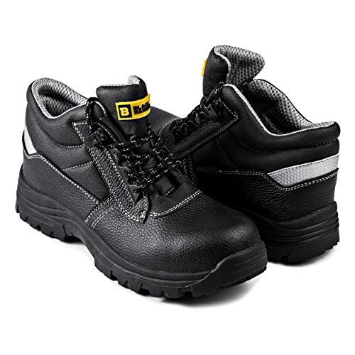 Black Hammer Mens Safety Boots Work Waterproof Leather Composite Toe