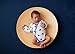L'ovedbaby Unisex-Baby Newborn Organic Kimono Bodysuit, Slate Umbrella, 3-6 Months