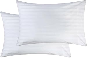 MGB Pillow Covers Queen Set of 2 Pillow Protectors with Zipper Soft and Breathable 20×30 inches Queen Pillow Cases for Home H
