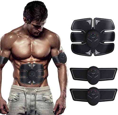 GOOSEBERRY® Mobile-Gym Ems Muscle Stimulator Fat Burner Slimming Device - Black (6 Pack Set)
