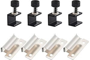 SAPLUSREPRAP 8Pcs 3D Printer Bed Clips Clamp 7mm, Ender 3 Glass Bed Clips Compatible with Ender 3 Pro/Ender 3 V2/Ender 3 Neo/Ender 5/Plus, CR10/CR10S, CR-20 PRO, Adjustable 3D Printer Heated Bed Clips