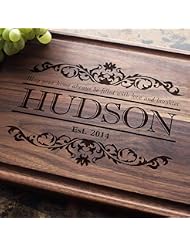 Personalized Wedding Cutting Board - Custom Engraved Charcuterie Board - Handmade Wood Gift for Couples, Newlyweds - Anniversary, Bridal Shower Gift - USA Made 301