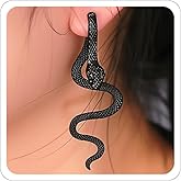 Snake Earrings for Women Gothic Goth jewelry Halloween Earrings Accessorie Medusa Costume Emo Garage Earrings Goth Snake Dangle Earring Jewelry