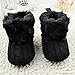 AMA(TM) Toddler Baby Girl Boy Snow Boots Soft Sole Crib Shoes Prewalker (12-18 months, Black)