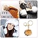 Anezus 18 Pieces Faux Fox Fur Pom Pom Ball with Press Button and Sewing Buttons for Knitting Hat Crocheted Hats Bag Charm Accessories Christmas Decoration