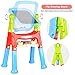 BATTOP Easel for Kids,Adjustable Double Sided Toddlers Art Easel for Two,Chalkboard and Magnetic Dry Erase Board with Painting Accessories