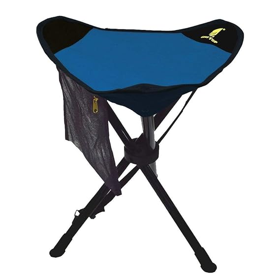 GEERTOP Tripod Hocker Campingstuhl Anglerstuhl Faltstuhl Klappstuhl Großer Faltbarer mit Maschentasche für Fischen Camping Wa