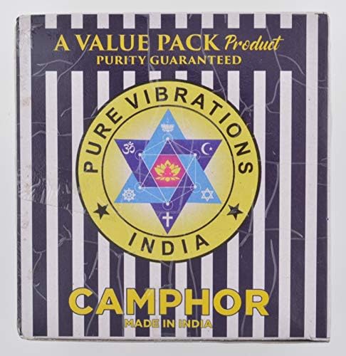 Pure Vibrations Camphor Tablets from India - 320 Grams - 64 Tablets (16 Blocks of 4)