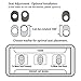 Universal White Plastic Toilet Seat Hinge Bolt Screw For Top Mounting Toilet Seat Hinges - Downlock Nuts Can Slip Over Bolts Threads for Rapid Installation without Screwing in