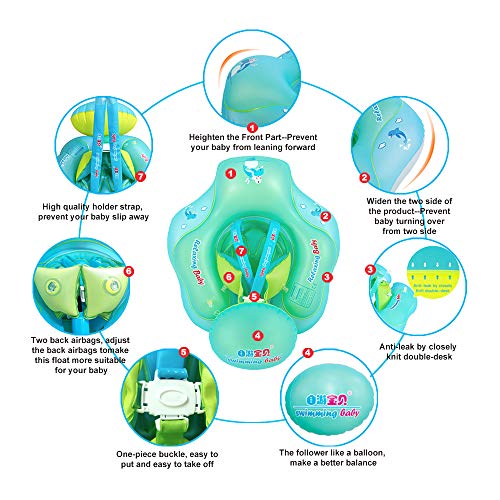 Professional Edition】 AntiFlip and Slip Toddler Floaties, Baby Seat