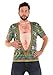 Faux Real Men's 3D Photo-Realistic Ugly Christmas Sweater Short Sleeve T-Shirt, Deep V, Large