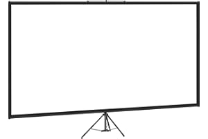 Uargd 90-Inch Tripod Projection Screen with Stand, 16:9 4K HD, Wrinkle-Resistant, Adjustable Height, Portable for Indoor and 