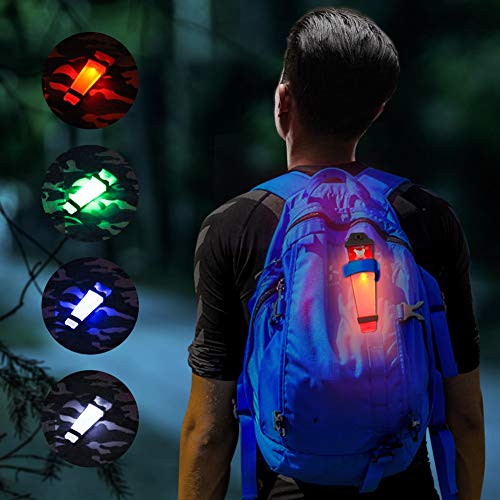 Efanr Tactical Helmet Light LED Safety Flashlight FMA Survival Light with Magic Tape Backed for Outdoor Airsoft Bike Sports Driving (Green)
