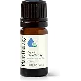 Plant Therapy Organic Blue Tansy Essential Oil 5mL (1/6 oz), 100% Pure, Undiluted, Natural Aromatherapy, Soothing for Sensitive Skin