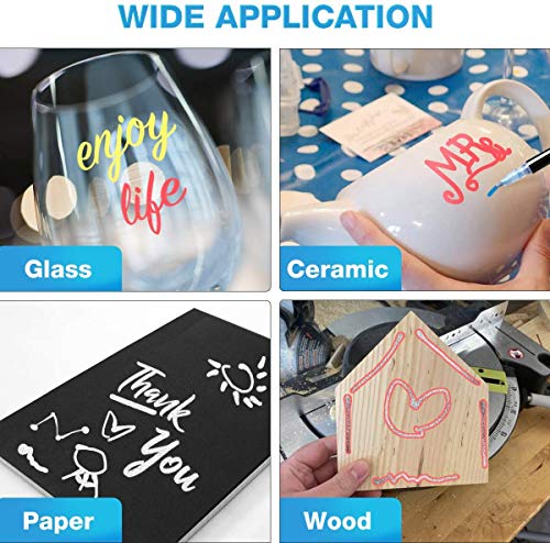 Double Line Outline Pens, SmileStar 12pcs Two-Line Color pen Outline Metallic Markers Highlighter Writing Drawing Pens for Gift Card Making, Art Rock Painting, Coloring Books, Craft Drawing Doodling