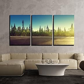 Asphalt Road in Forest x3 Panels