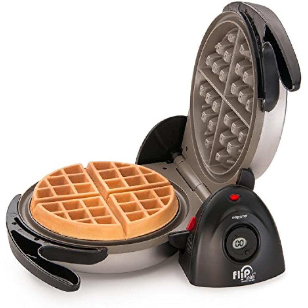 03510 Ceramic Waffle Irons FlipSide Belgian Maker Electric Kitchen