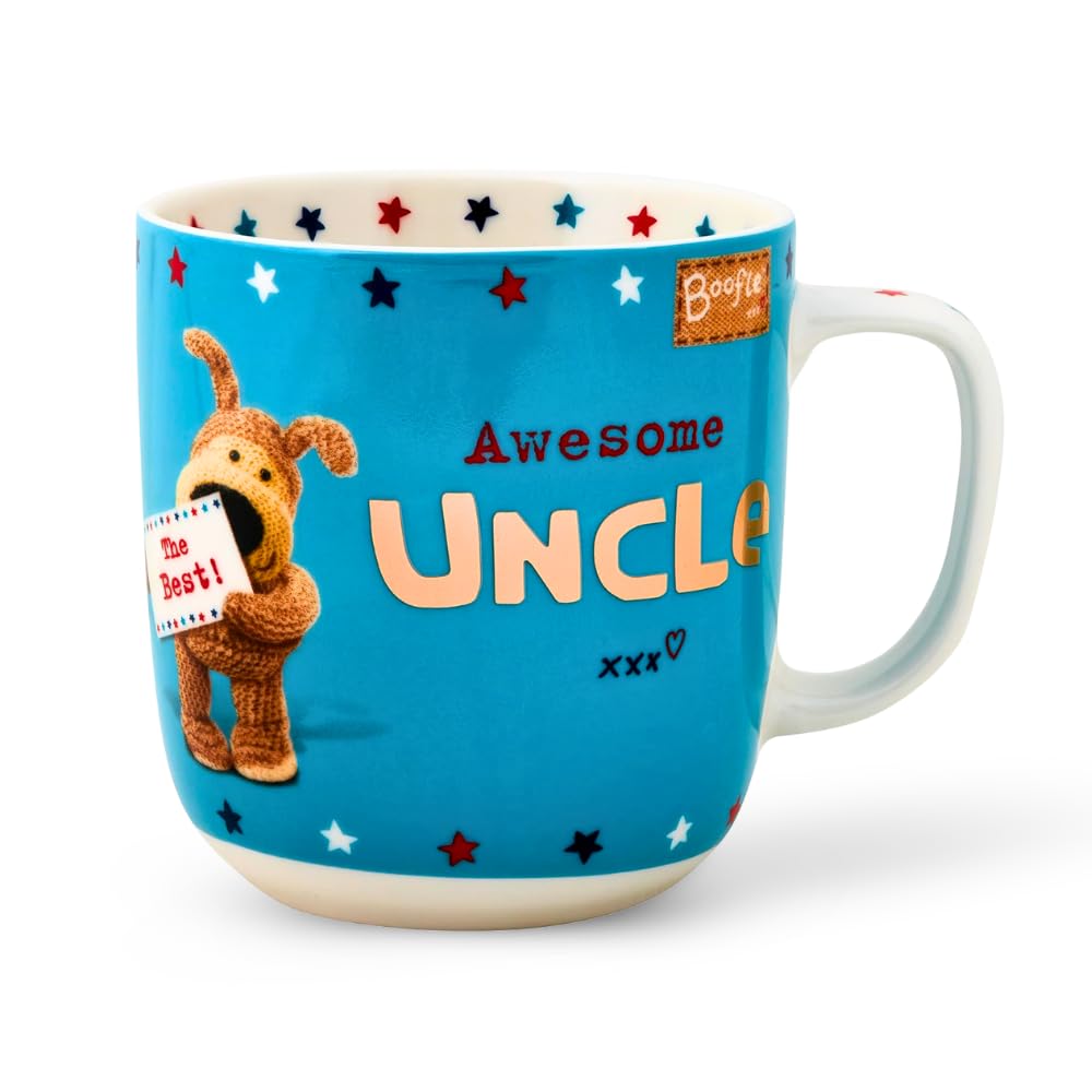 Boofle Mug for Awesome Uncle, Cute Cups for Hot Drinks, Ideal Birthday, Christmas, Thanksgiving Gift from Niece Or Nephew, Novelty Tea Mugs - Ceramic