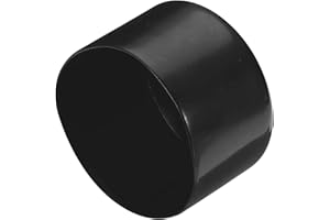 uxcell 2pcs Rubber End Caps 100mm(4 Inch) ID Vinyl Round Tube Bolt Cap Cover Screw Thread Protectors Black, 50mm Height
