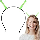 NGUP Alien Costume Accessories Green Glow in Dark Alien Antenna Costume Adult Cosplay Women Halloween Face Luminous Headband for Makeup Space Themed Party Favors