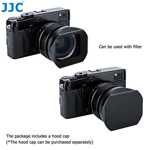 JJC Noir Pare-soleil pour Fujifilm Fujinon XF 23mm F1.4 R, XF 56mm F1.2 R et XF 56mm F1.2 R APD avec Toboggan Motif Casquette – Remplace Fujifilm LH-XF23 - Image 4