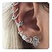 Zealmer Vintage Cuff Earrings Sun Moon Star Fatima Stud Earrings Set Piercing Non Piercing Body Jewelry Ear Cuff Set
