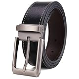 Tonly Monders Men's Belt Leather Reversible Black Brown 28