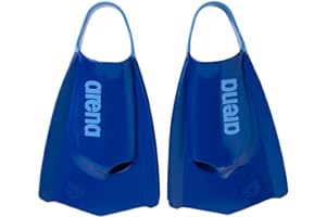 Arena Unisex Adult Powerfin Pro II Swim Training Fins Men and Women Silicone Short Blade Flippers Left-Right Customized, Sizes 4.5-13.5