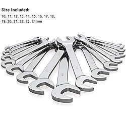 15-Piece Premium Angle Head Open End Wrench