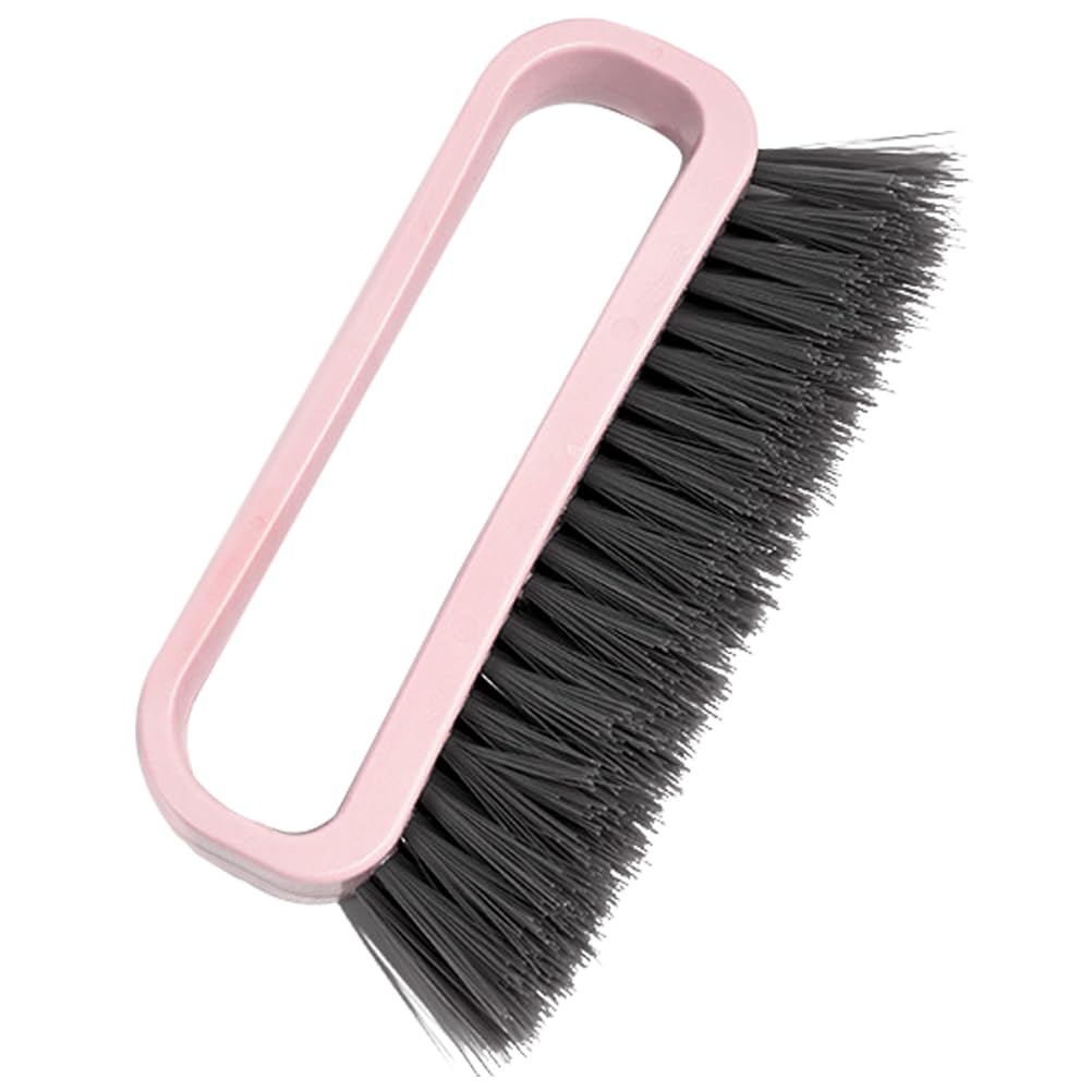 Healeved Cleaning Brushes - Powerful Scrubbing Brush for Debris and Leaves Ergonomic Compact Tool for Tiles and Floors Durable Nylon and Pp Design 13.5X7X2.5Cm Pink