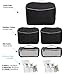 bago 8 Pcs Packing Cubes for Travel - 5 Travel Packing Cubes for Suitcases with 3 ZipLock Bags, Luggage Organizer Bags to Get Maximum Storage, Save Time & Effort to Pack (Black)