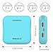 SINOELE Portable Power Bank 10000mAh External Battery Pack Dual USB Charger for iPhone,iPad,Samsung,Huawei (Blue)