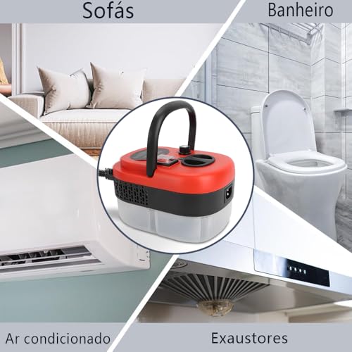 Higienizador Vapor, Vaporizador E Higienizador Vapor, Vaporizador Limpeza, Limpador a Vapor, Máquina de Limpeza a Vapor com Cabeça de Escova para Móveis de Cozinha, 110V