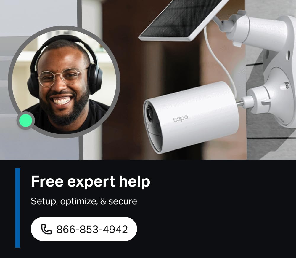 TP-Link 𝗧𝗮𝗽𝗼 SolarCam C402 Kit, Outdoor Battery Camera w/Solar Panel Base, Wireless, 1080P, Free Person Detection, SD/Cloud Storage, Color Night Vision, No Hub Needed, Works w/Alexa