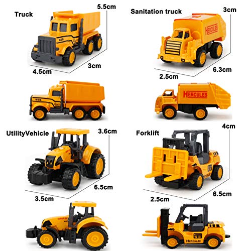 image for EASTiii Die-cast Construction Truck Vehicle Car Toy Set Play Vehicles 