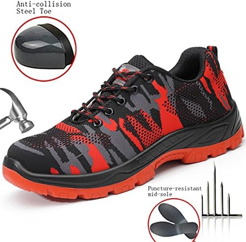 GUDUN Breathable Unisex Steel toe Boots Men's Comp Steel Toe Boots Steel toe Safety work Shoes Hiking Boot Logging lumber steel toe shoes(Check feet length to choose size) (45, GD20)