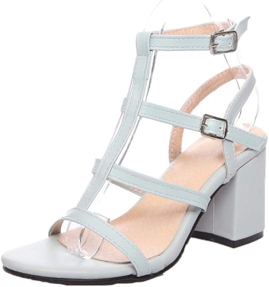 Amazon.com | Owen Moll Women's Single Band Low Block Heel Dress Sandals Peep Toe Elegant Flowers 