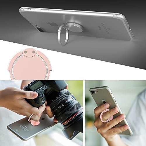 image for Finger Ring Stand,Evermarket 360° Rotary Cell Phone Holder Finger Loo