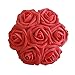 J-Rijzen Artificial Flowers 50PCS Real Looking Coral Fake Roses with Stem for DIY Wedding Bouquets Centerpieces Party Baby Shower Home Decorations (Coral)