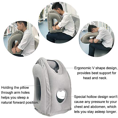 SmartDer Inflatable Travel Pillow, Airplane Pillow with Patented Valve Design, Travel Accessories wi - //medicalbooks.filipinodoctors.org