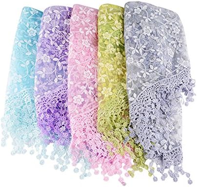 ISOCUTE Newborn Baby Girl Photography Wrap, Infant Photo Props Lace Blanket Scarf (White)