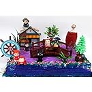 15 Piece ANIME Studio Ghibli Themed Birthday Cake Topper Set Featuring Ponyo, Yubaba, Jiji, Kodoma and Decorative Themed Accessories