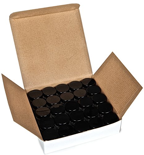 Vivaplex, 50, Clear, 3 Gram Plastic Pot Jars, Cosmetic Containers, With Black Lids.