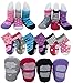 6 Pairs Non Skid Dress Socks Toddler Baby Girls Multicolored Pre Walking Socks Ankle Slippers Shoe Socks For 12-24 Months