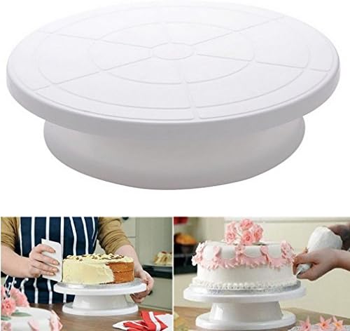 Turnable Rotating Revolving Birthday Cake Plate Turntable Cake Decorating Stand