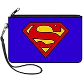 Buckle-Down Zip Wallet Superman Large Accessory, Superman, 8" x 5"