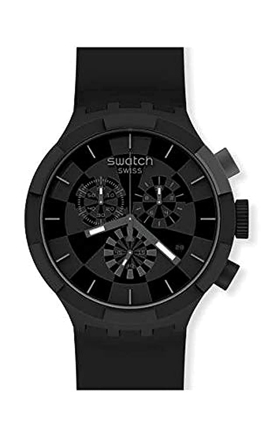 Swatch SB02B400 Big BOLD Chrono Wristwatch, Black, Black, sports